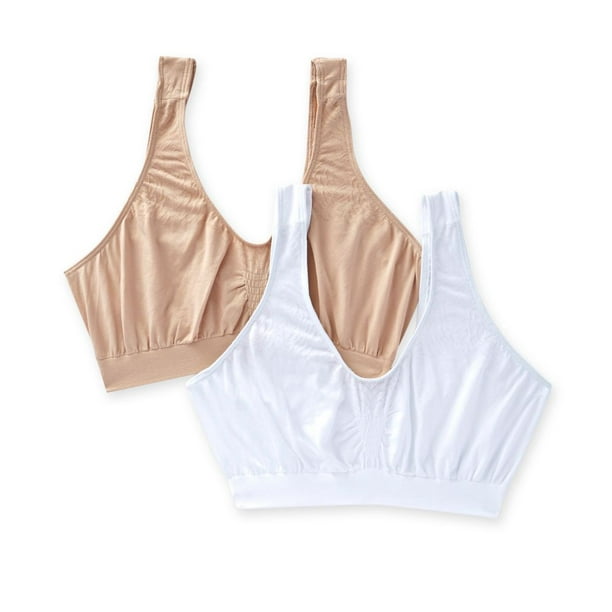 Bali Women's Bali X1J3 Comfort Revolution Microfiber Crop Bra 2 Pack