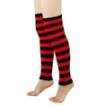 thumbnail image 2 of Men's Women's Winter Striped Pattern Knitted Yarn Warm Boot Leg Guards Foot Pile Socks, 2 of 4