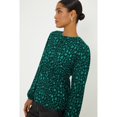 thumbnail image 2 of Dorothy Perkins - Jersey Estampado de Leopardo de Arrugado para Mujer (Verde), 2 of 2