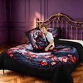 thumbnail image 4 of Manfei Fantasy Dragon Animals Full Size Comforter Sets,Gothic Flower Bedding Comforter Set,Blue Red,Black Reversible,3-Piece,1 Comforter and 2 Pillowcases, 4 of 7