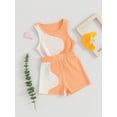 thumbnail image 3 of Bagilaanoe 2pcs Toddler Baby Girl Boys Shorts Set Contrast Color Sleeveless Tank Tops + Shorts 9M 12M 18M 24M 3T 4T Kids Casual Summer Clothes, 3 of 8