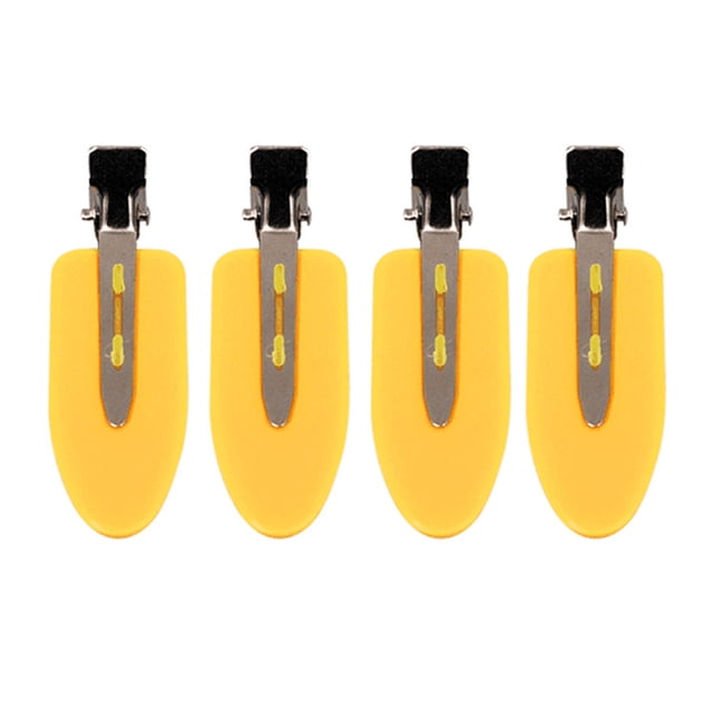 4 piezas de horquilla sin costuras de color caramelo con clip de pico de pato, accesorios para el ca Abanopi Amarillo