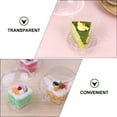 thumbnail image 2 of ACDANC 50pcs Cupcake Holders Clear Plastic Cupcake Containers Disposable Cake Boxes, 2 of 7