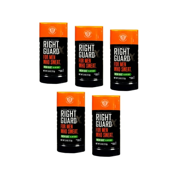 Right Guard Xtreme Defense Deodorant Gel Fresh Blast 2.6 oz (Pack of 5)