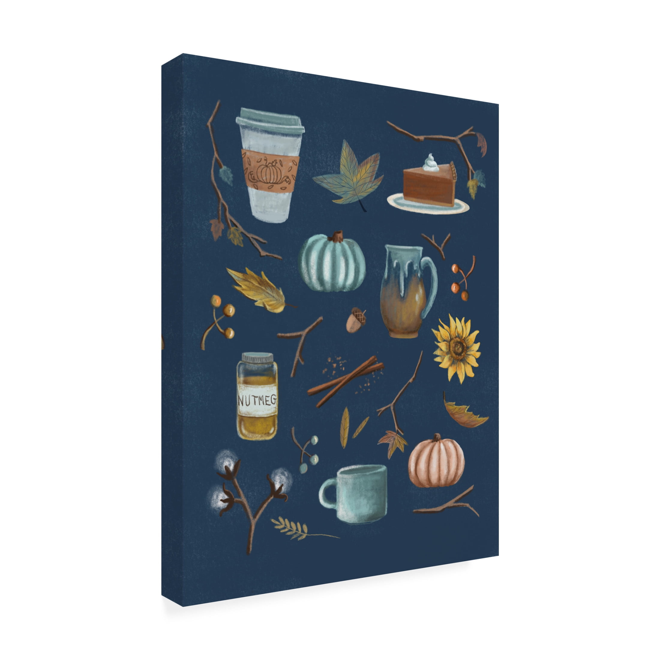Canvas Wall Art - Christine Rotolo 'Pumpkin Spice 4' Wall Art for Living Room, Bedroom, or Office Décor by Trademark Fine Art - 14 x 19 Inches