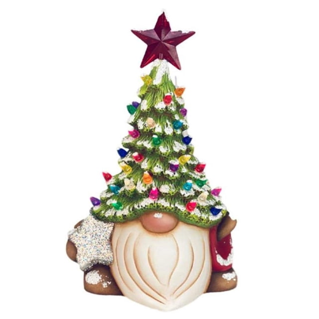Estatua de enano sin rostro de resina de Papá Noel con gnomo de árbol de Navidad, decoración para árbol de Navidad, regalo de Año Nuevo