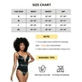 thumbnail image 3 of Sveltors Women's Lace Shapewear Bodysuit Tummy Control Sexy Low Back V Neck Body Suit Thong Built in Bra, 3 of 7