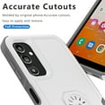 thumbnail image 6 of Xhy Samsung Galaxy A14 5G Case with Screen Protector Military Grade Double Layer Drop Resistant Durable for Galaxy A14 5G Phone - White Grey, 6 of 9