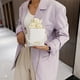 thumbnail image 2 of Sywqhk Bolso De Hombro Con Caja Cuadrada Para Mujer, Minibolso Con Cordón Y Cadena De Perlas De Pu (Blanco) Sywqhk Para estrenar, 2 of 7