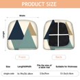 thumbnail image 3 of Blue and Beige Modern Art Geometric Seat Covers for Dining Room Chairs Set Of 4,Stretch Printed Washable Chair Seat Cover with Elastic Ties and Button,Removable Waterproof Couch Cushion Covers, 3 of 6