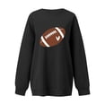 thumbnail image 4 of BOMYJESK Womens Sweatshirts Casual Football Sweatshirt Letter Print Outfits Women Crew Neck Long Sleeve 2026 Fall Winter Pullover Black XXXL, 4 of 5