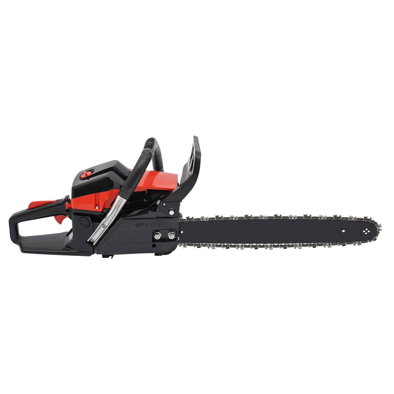 Gas Chainsaw, 2.2Kw Black+Red Handheld Gasoline Chain Saw, 58cc Gasoline Chainsaw For Garden Pruning, Forest Logging, Firewood Cutting