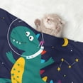 thumbnail image 2 of Pofeuu Dinosau Space Explorer Print Puppy Blanket,Dog Blankets,Pet Blanket Cozy Cat Blankets for Indoor Cats, Fuzzy Pet Blanket for Kitten Doggy Dog Blankets-Large, 2 of 8