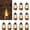 Gold, variant on 12Pcs LED Mini Vintage Lanterns Decor Indoor Decorative Outdoor Hanging Lantern Decorative Small Candle Lanterns Farmhouse Decor for Wedding Centerpiece,Halloween,Christmas,Farmhouse Decorative
