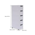WANCQ 5Tier Tall Narrow Storage for Small Space Bathroom