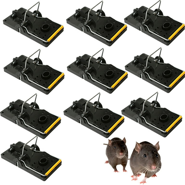 Mouse Traps Indoor for Home | Snap Traps for Mice | Easy to Set Mouse Traps  | Reusable Mouse Traps Plastic | Black Color Mice Trap | 12 Pack