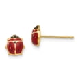 thumbnail image 3 of 14k Enameled Ladybug Post Earrings in 14k Yellow Gold, 3 of 3