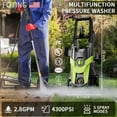 thumbnail image 3 of Foting Electric Pressure Washer 4300 PSI at 2.8 GPM, Features 23ft Hose and 35ft Cord, 3 of 8