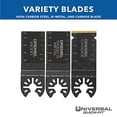thumbnail image 5 of Dremel MM488B Oscillating Multitool Blade Variety Pack, Universal Flush Cut Saw Blades, 5 of 5
