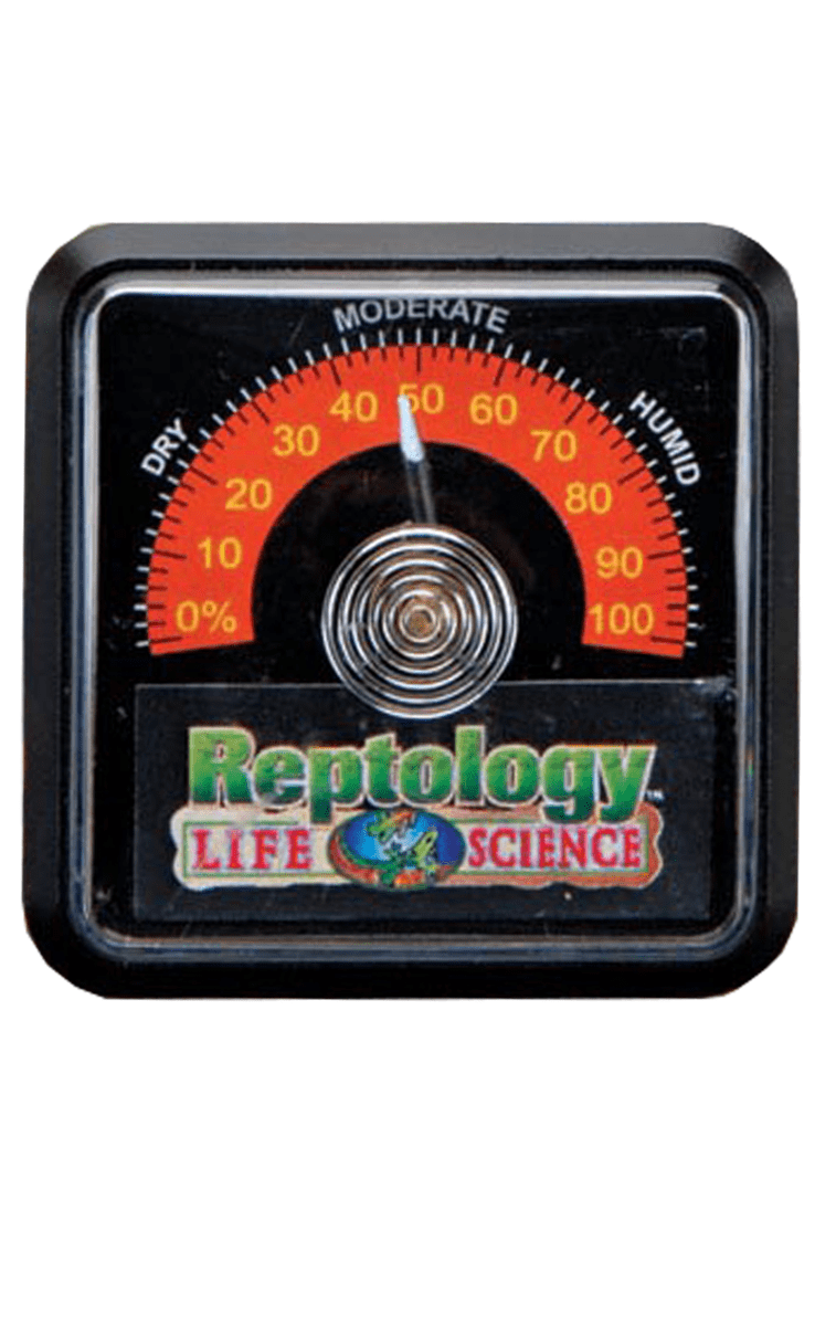 (3 pack) Penn-Plax Reptology Terrarium Reptile Hygrometer & Thermometer Combo for Reptiles - Black and Orange