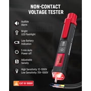 KAIWEETS Electrical Test Kit KIT01, Digital Multimeter, Smart Non-Contact Voltage Tester & GFCI Outlet Tester with LCD, Complete Set with Carrying Case & Batteries for Electrician, DIY & HVAC