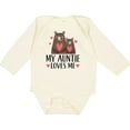 thumbnail image 3 of Inktastic My Auntie Loves Me Woodland Bear Boys or Girls Long Sleeve Baby Bodysuit, 3 of 5