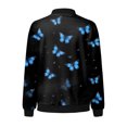 thumbnail image 5 of DHFJKG Bomber Jackets For Women Butterfly Printed Zipper Baseball Jacket Lightweight Casual Daily Wear Comfort Outerwear, 5 of 5