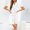 White Holiday Dresses for Women, variant on Dyegold Sundresses for Women Casual Beach - Sun Dresses Women Summer Casual Ruffle V Neck Short Sleeve Solid Midi T-Shirt Sundress Hawaiian Beach Holiday Dress