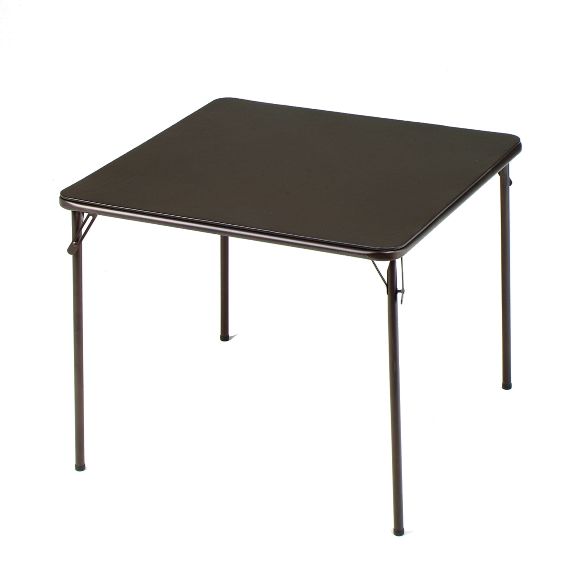 MECO Sudden Comfort 34 x 34 Inch Square Metal Folding Dining Card Table Buff 
