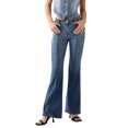 thumbnail image 3 of Yunliwuli Womens Denim Flared Jeans Pockets High Waisted Stretchy Full Length Slim Fit Pull-On Denim Trousers, 3 of 10