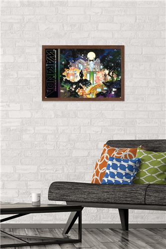 Marvel: Hero Lands - Wakanda 2 Wall Poster, 14.725" x 22.375" Framed