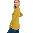thumbnail image 3 of Zenana Plus Size Brushed Microfiber V-Neck Long Sleeve Lightweight Tee Shirt Top, 3 of 4