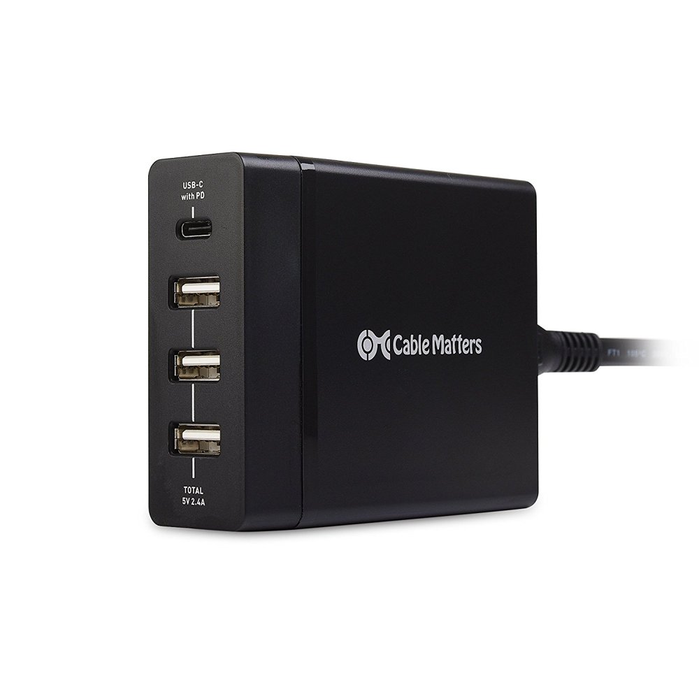 Cable Matters 72W 4Port USB C Charger (USB C Power Adapter / USB C