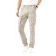 thumbnail image 2 of BXINGOHAI Cargo Pants for Men Casual Cotton Lightweight Fit Stretch Elastic Waist Work Pants Beige,3XL, 2 of 6