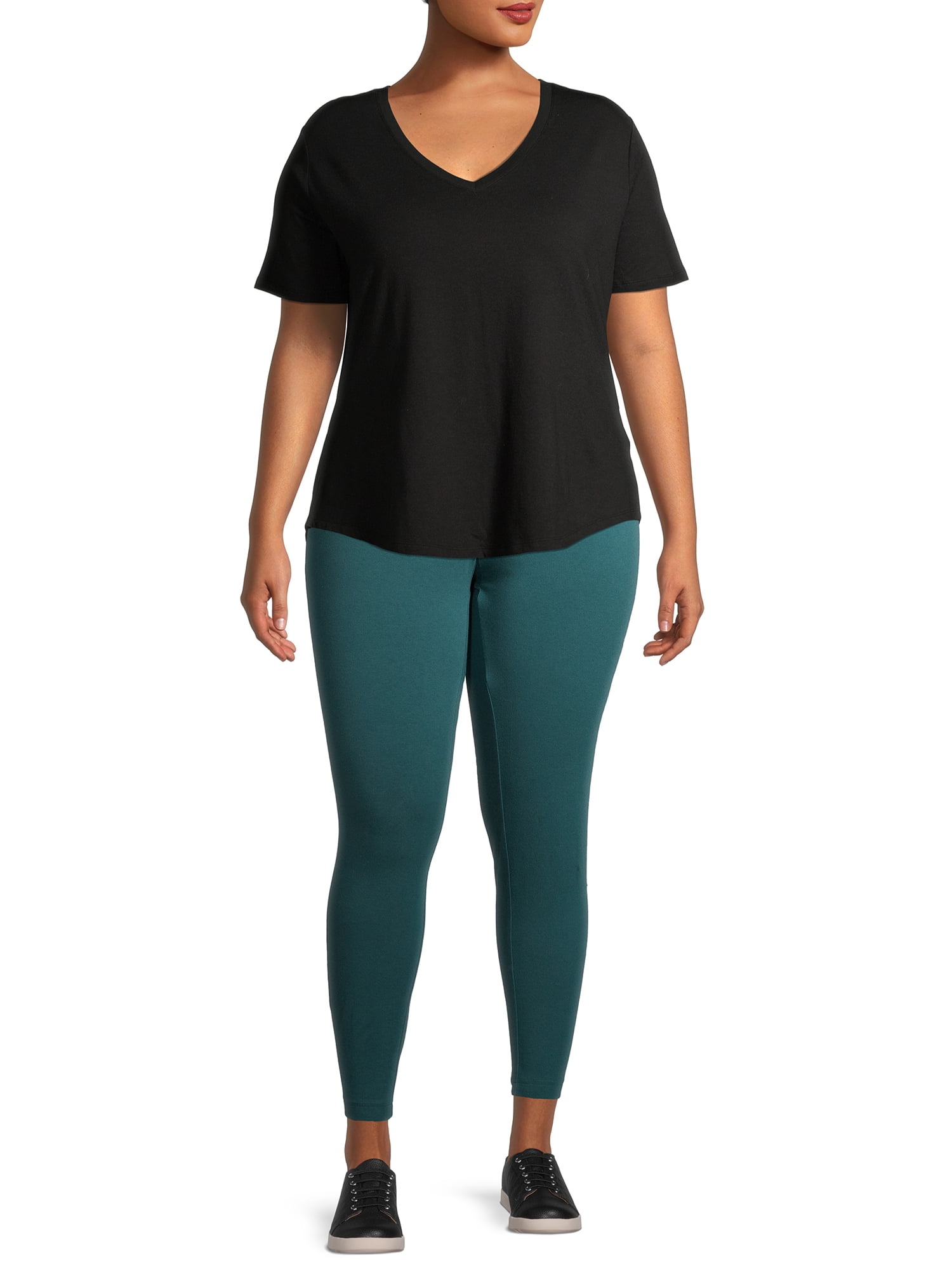 Terra & Sky Women's Plus Size High Waist Leggings