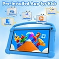 thumbnail image 3 of 7 Inch Kids Tablet, Quad Core Android Toddler Tablets, Children Tablet with 32GB Storage 4GB RAM WiFi BT Shockproof Case Dual Camera Educationl Games Parental Control, Kids Software Pre-Installed., 3 of 7