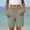 Gray, variant on Women's Casual Elastic Waist Shorts, Button Detail Summer Shorts with Pockets White XXL