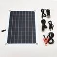 thumbnail image 3 of 12V 20W Solar Panel Monocrystalline Silicon Solar Cell with Dual USB Car Charger Lighter Alligator, 3 of 8