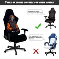 thumbnail image 6 of SCRAWLGOD Cool Skeleton Print Black 4 Pieces Gaming Chair Cover with Armrest Slipcovers Stretchy Washable Computer Chair Seat Slipcovers Cat Scratch Proof, 6 of 7