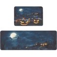 thumbnail image 2 of Kitchen Rug Mat Halloween Pumpkin, Set of 2, Anti-Fatigue Non-Skid Washable Kitchen Runner Rugs, Gothic Forest Soft Comfort Rug for Kitchen, Floor Home, Front of Sink, Laundry, 2 of 6