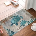 thumbnail image 5 of JOOCAR Marine Life Teal Turtle No Slip Floor Rug Carpet Mat for Bathroom Kitchen Decor 16x24 inch, 5 of 8