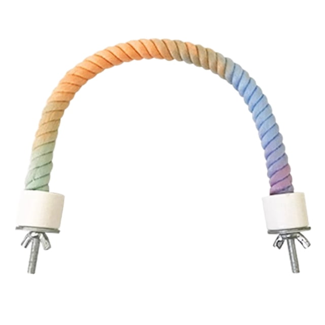 TIELUTT Rope For Bird Cages Gradient Sunset Color Bendable Climbing Rope Ladders & Swings Birds Cage Pretty Caged Foraging Heated Perches for Parrots Preening for Birds Paper Rings for Parrots