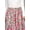 Multicolor8, variant on Women Cotton Maxi Skirt with Elastic Waist for Her, Soft Versatile Style Floral Hand Block Print, White Pink XS