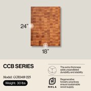 John Boos CCB Reversible Wood Chopping Board, 24 x 18 x 2 1/4, Maple