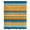 Blue, Orange, Gold, variant on Teal Orange Striped Sheer Curtains 54 Inches Long for Bedroom, Abstract Vintage Watercolor Geometric Light Filtering Privacy Drapes, Breathable Semi Sheer Window Treatment for Bathroom Dining Room