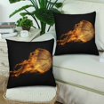 thumbnail image 2 of MKHERT Flying Fiery Basketball Throw Pillowcase Pillow Cover Cushion Couver 18x18 inch, Set of 2, 2 of 2