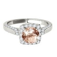 thumbnail image 2 of Aonejewelry 1.25 Ct. Ttw Diamond and Moragnite Ring In 14k White Gold, 2 of 4