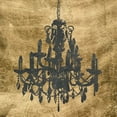thumbnail image 2 of Goldberger, Jennifer 20x20 Gold Ornate Wood Framed with Double Matting Museum Art Print Titled - Gilt Chandelier VII, 2 of 4