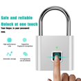 thumbnail image 3 of Cerradura inteligente con puerta recargable USB de plata negra, candado de huellas dactilares, candado rápido de aleación de zinc, metal de alta identificación, cerradura de seguridad Feliz Sencillez, 3 of 5