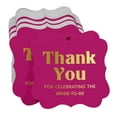 thumbnail image 3 of Inkdotpot Thank You For Celebrating The Bride To Be Bridal Shower Bottle Tag Real Gold Foil Favor Bracket Shape Hang Tags Pack Of 100, 3 of 7
